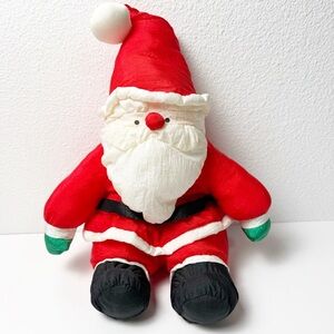 Vintage Department 56 Plush Nylon Parachute Santa